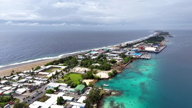 Marshall Islands Majuro Atoll Pacific Aerial Drone 4K