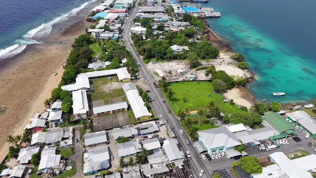 Marshall Islands Majuro Atoll Pacific Aerial Drone 4K