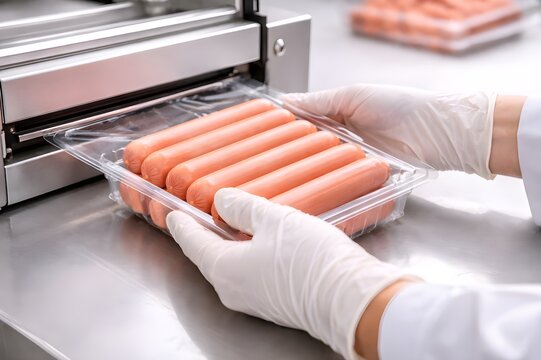hand sealing sausage packaging