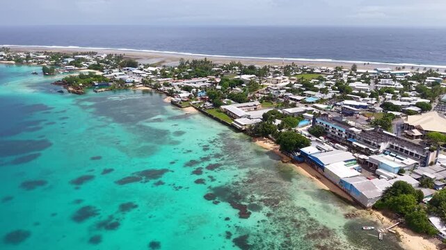 Marshall Islands Majuro Atoll Pacific Aerial Drone 4K