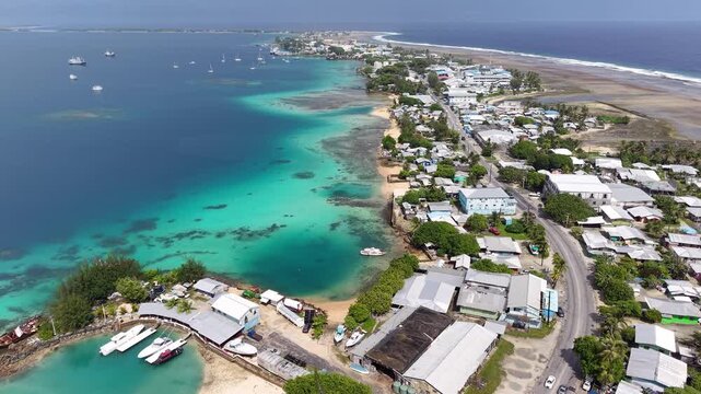 Marshall Islands Majuro Atoll Pacific Aerial Drone 4K