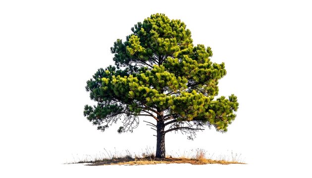 Isolated pine tree against white background