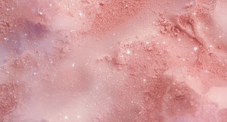 Fototapeta premium Soft rose quartz powder texture with delicate fairy dust for editorial header background