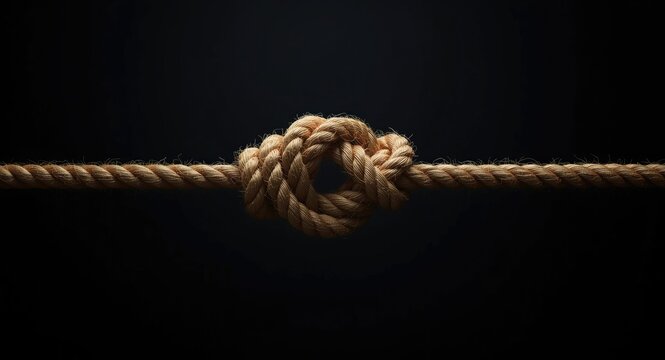 Corporate metaphor depicting ropes combined to express teamwork and partnership