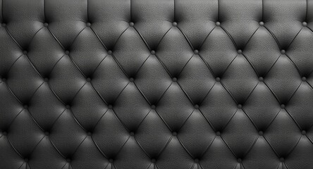 Fototapeta premium Grey textured leather headboard with tufted pattern backdrop