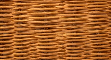 Obraz premium Natural basket weave wood texture close-up with smooth surface and warm ambient lighting copy space