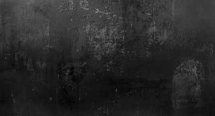 Obraz premium Refined black wall featuring weathered vintage grungy surface