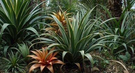 Fototapeta premium An Extensive Look at Bromeliaceae Family Showing Its Diversity in Genera and Plant Species