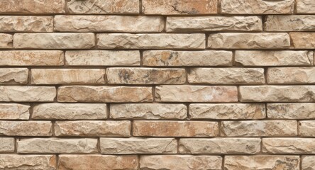 Fototapeta premium Detailed textured travertine bricks creating decorative stone background