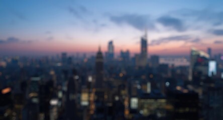Fototapeta premium out of focus city skyline backdrop showing blurred skyscrapers