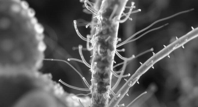 Close DIC microscopic examination of Paramecium bursaria with algae focusing on cilia dynamics