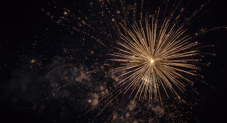 Fototapeta premium Enchanting Firework Spectacle Showing Diverse Exploding Shapes