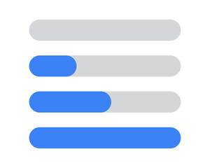 Obraz premium Progress bar UI icon set with loading, completion and status indicators for app interface and web dashboard