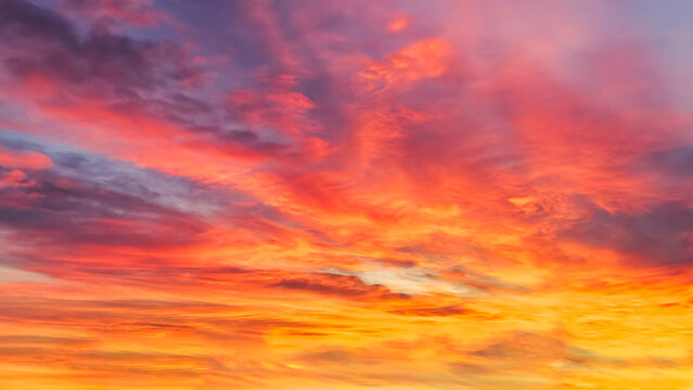 Colorful fall sunrise clouds October 2025