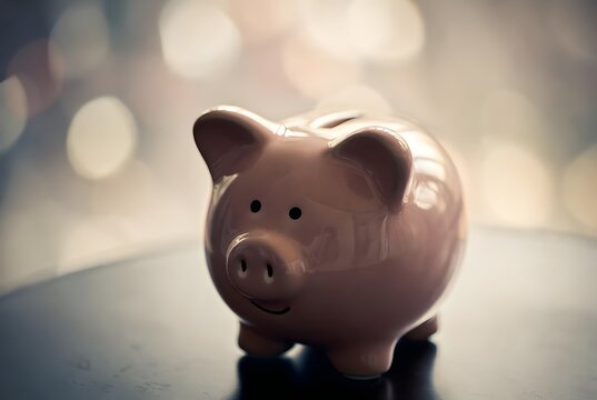 A pink piggy bank symbolizes financial security and savings, capturing the essence of prudent money management.