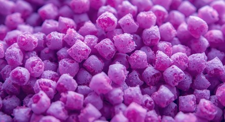 Obraz premium Laboratory inspection of polymer granules featuring dye variations