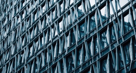 Contemporary building close up creating an abstract architectural background