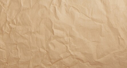 Obraz premium Matte wrinkled tan paper texture background with damp surface and empty text area