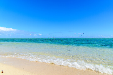 Fototapeta premium モーリシャスのとても美しいビーチ風景Beautiful beach scenery in Mauritius