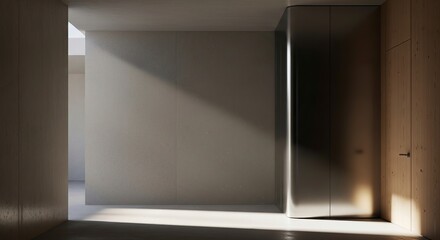 Fototapeta premium Minimalist Interior Design - Light and Shadow.