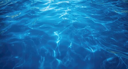 Obraz premium Blue water ripple grainy textured backdrop with copy space