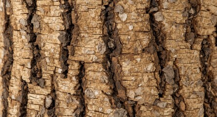 Naklejka premium Close view of cork bark texture used in natural wine bottle sealing
