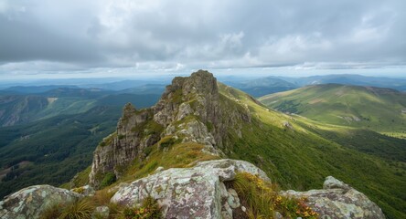 Fototapeta premium Exquisite highland terrain rich in natural features and scenic views