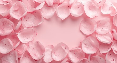 Obraz premium Lovely pink petals backdrop using gentle color blends and clear copy space