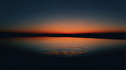 Obraz premium Serene Sunset over Calm Water