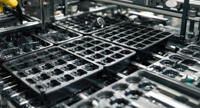 Industrial scale plastic tray packers optimized for food manufacturing