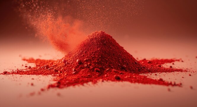 Red seed powder texture made from Bixa orellana plant extract