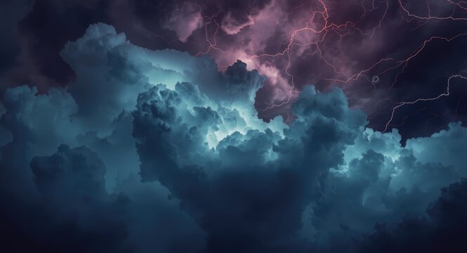 Stormy weather with tornado alarm sounding near blackened clouds
