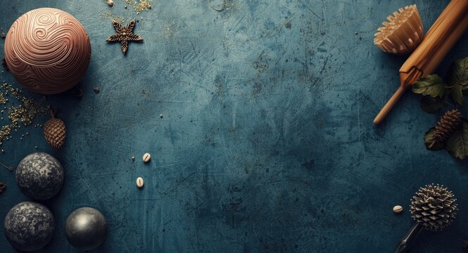 Poster template with fictitious creative elements for A1 format