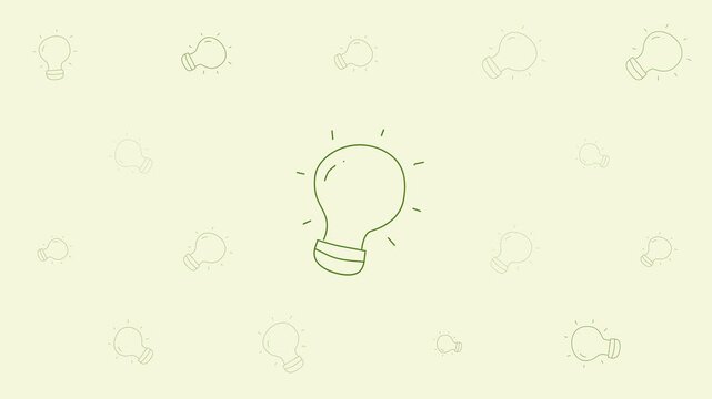 Finance doodle light bulb drawings in a light yellow background for financial concepts and brainstorming graphics. Perfect for finance presentations.