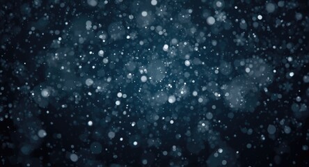 Obraz premium Detailed blizzard effect with snowflakes blurred on a deep dark background