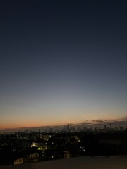 Fototapeta premium sunset over the city