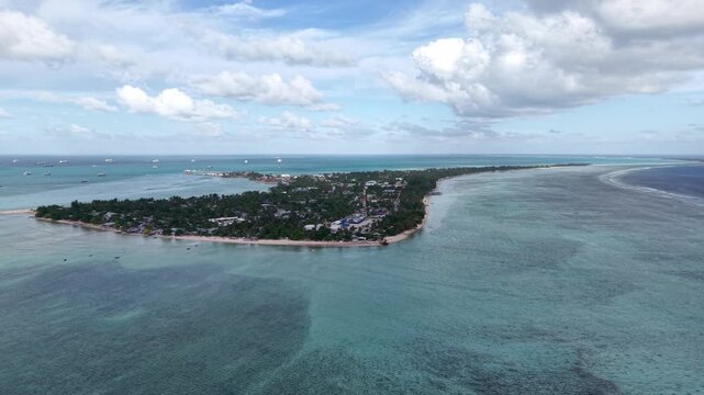 Kiribati Betio South Tarawa Atoll Capital Gilbert Islands Oceania Pacific Aerial Drone 4K  