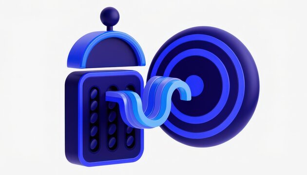 Medium shot of a digital payment terminal icon with a highlighted flow of approval response lines moving towards a secure issuer emblem background deliberately soft.