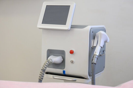 Diode laser for hair removal in a cosmetology office.