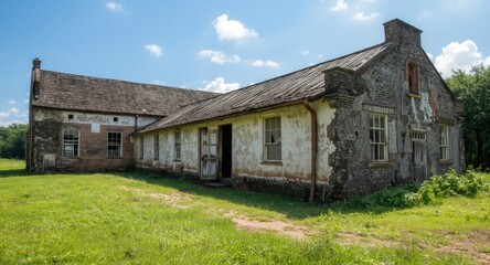 Obraz premium Poorly maintained sugar factory from historical colonial period