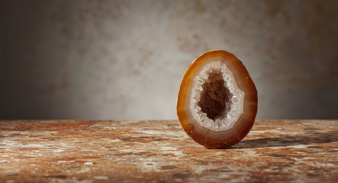 Natural rhyolite matrix containing detailed thunder egg agate and quartz geode