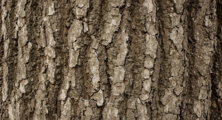 Obraz premium close shot of tree bark texture displaying natural grooves