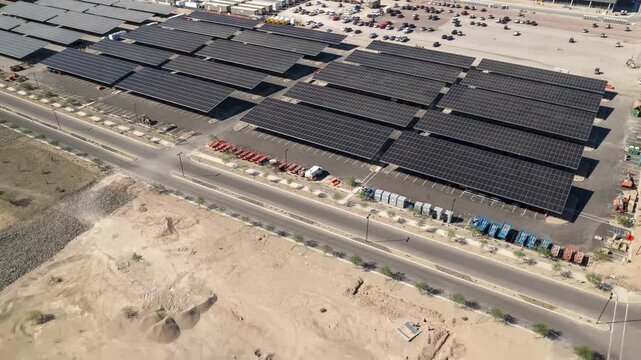 Drone Hyperlapse of TSMC Fab 21 Production Ramp and Solar Infrastructure