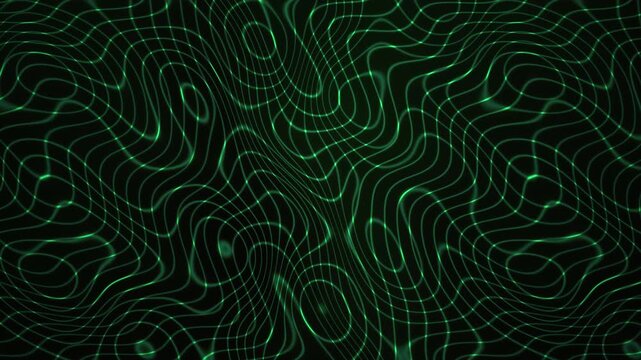 Green topographic map lines animation.