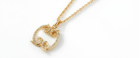 Gold charm displayed on a pure white background for retail presentation