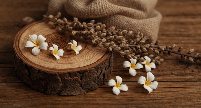 Handcrafted timber featuring the scent of champaca flowers