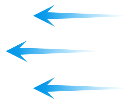 blue arrow background, Air flow arrows. Blue cold wind stream, fresh water direction, filter and conditioner system infographic transparent movement and rotation elements. Vector arrow icons set