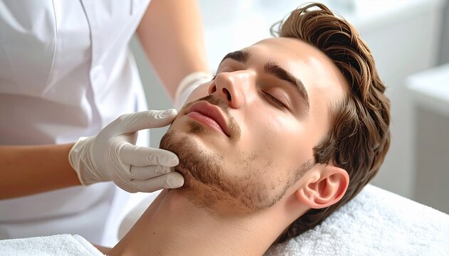 Dermatologist Performing Non-Invasive Facial Skin Treatment in Modern Clinic