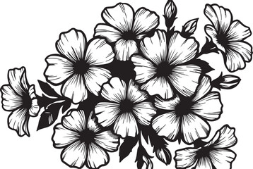 Obraz premium Coloring vector book page with beautiful flowers illustration