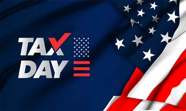 USA Tax Day Banner with Modern Typography